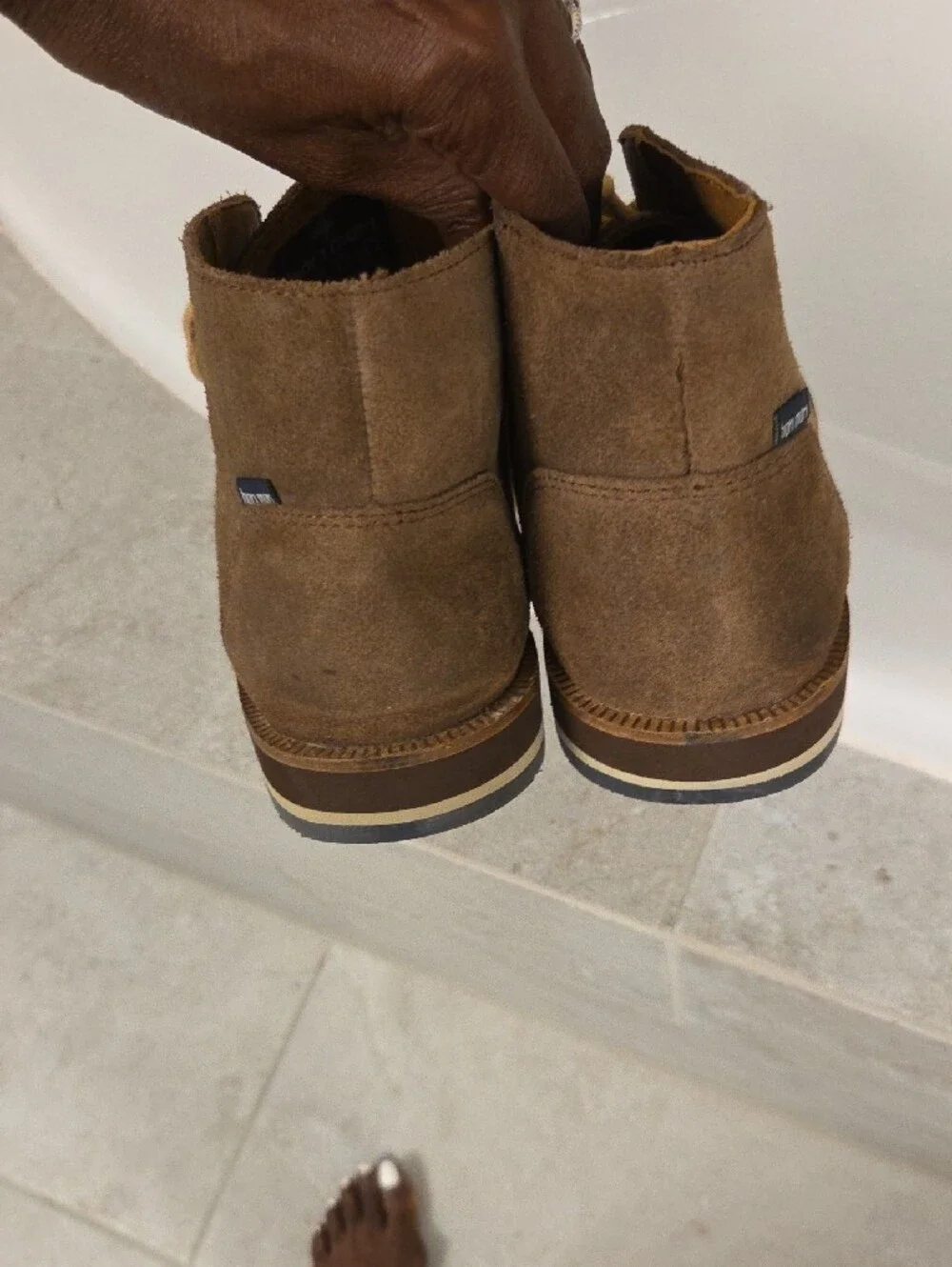NEW. Men's Brown Suede Chukka Boots with Tan Laces